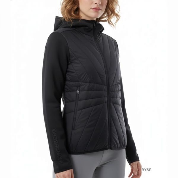 J.LINDEBERG 제이린드버그 여성 홀마 퀼트 하이브리드 후드 자켓 골프웨어 GWOW10874-9999