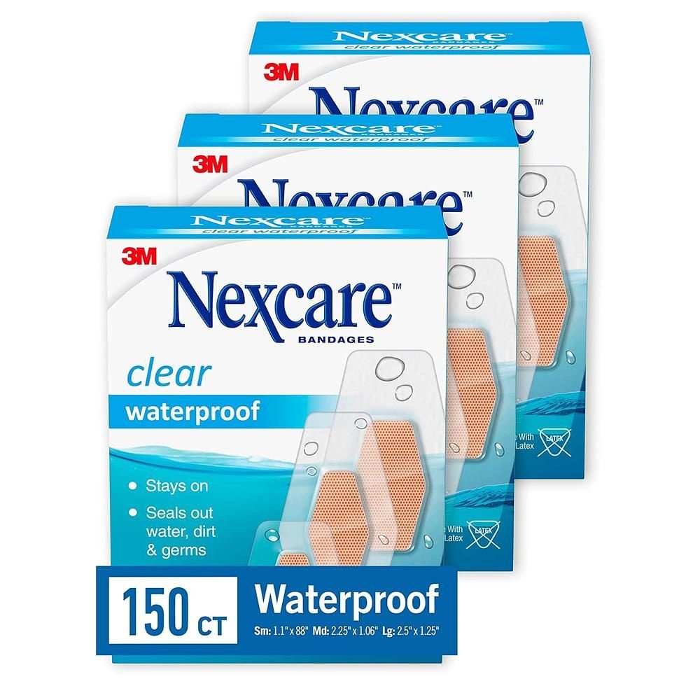 [해외] 넥스케어 방수 밴드 50개입 3팩 Nexcare Waterproof Bandages, Stays on in the Pool, Holds for 12 Hours