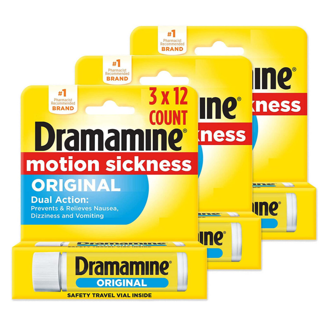 드라마민 모션 오리지널 12카운트 3팩 Dramamine Motion Original