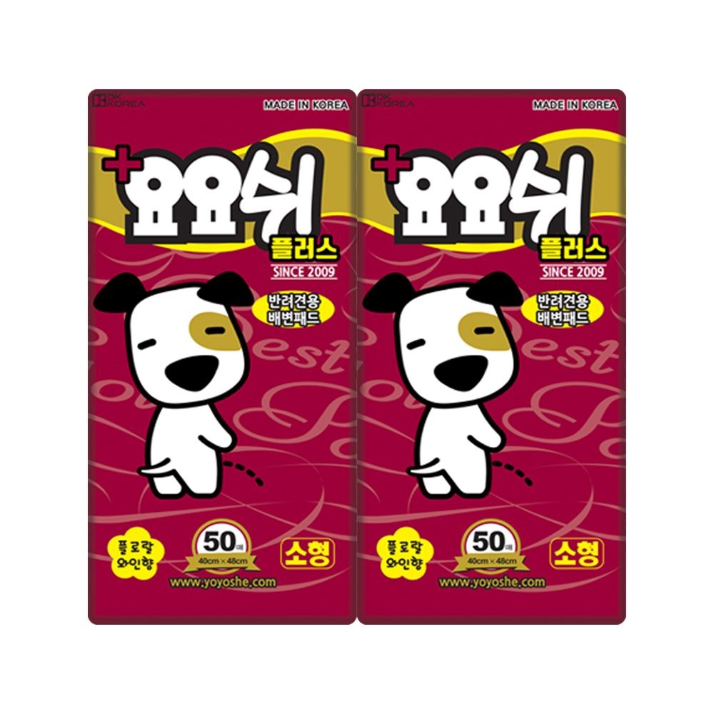 요요쉬 [L포인트 적립] 요요쉬 배변패드 소형 와인 플러스 50매 X 2P / 애견패드