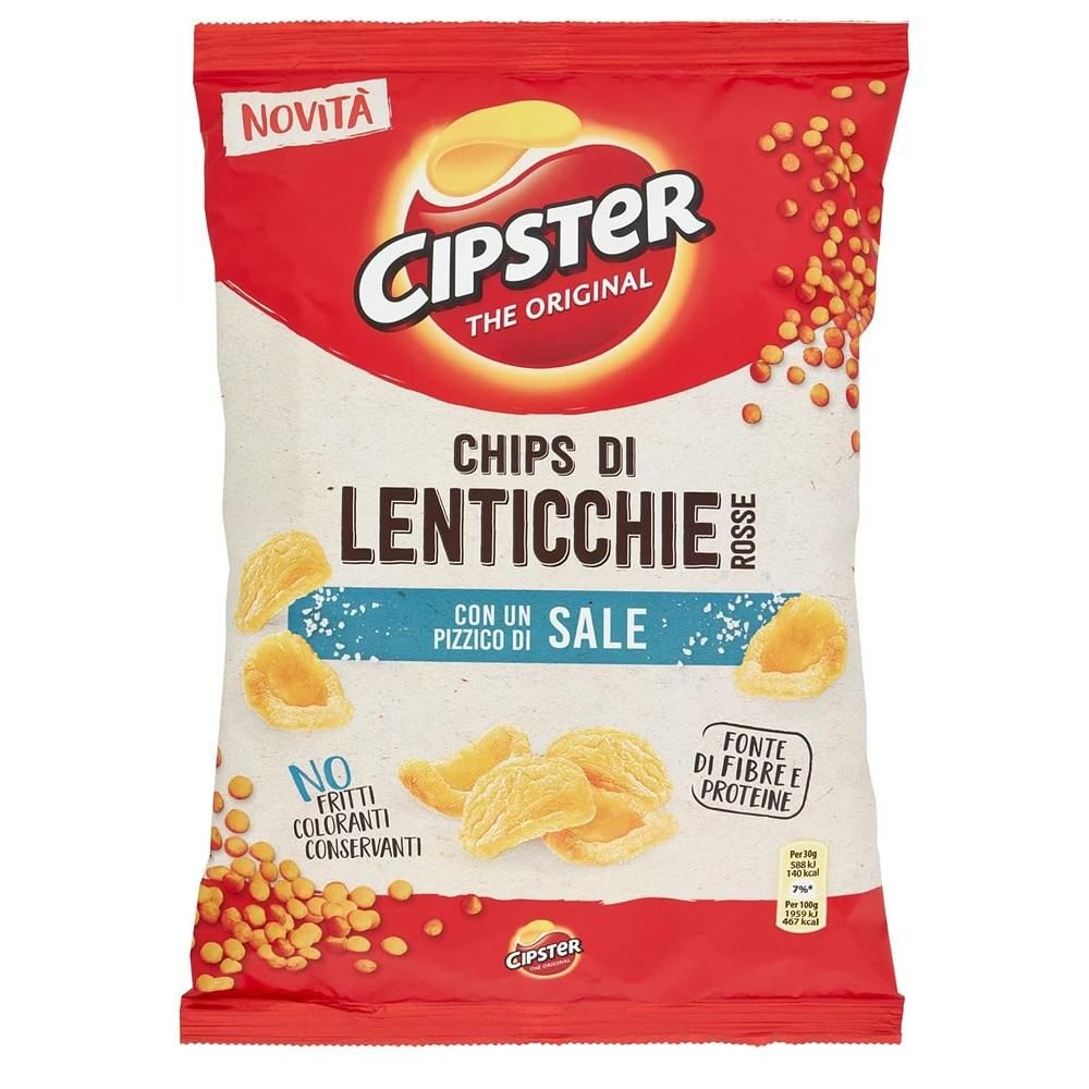 [해외] Cipster 레드 렌틸칩 80g 6팩 솔트 Cipster Red Lentils in Salt, Iconic Shape and Crunchy Taste, 80g