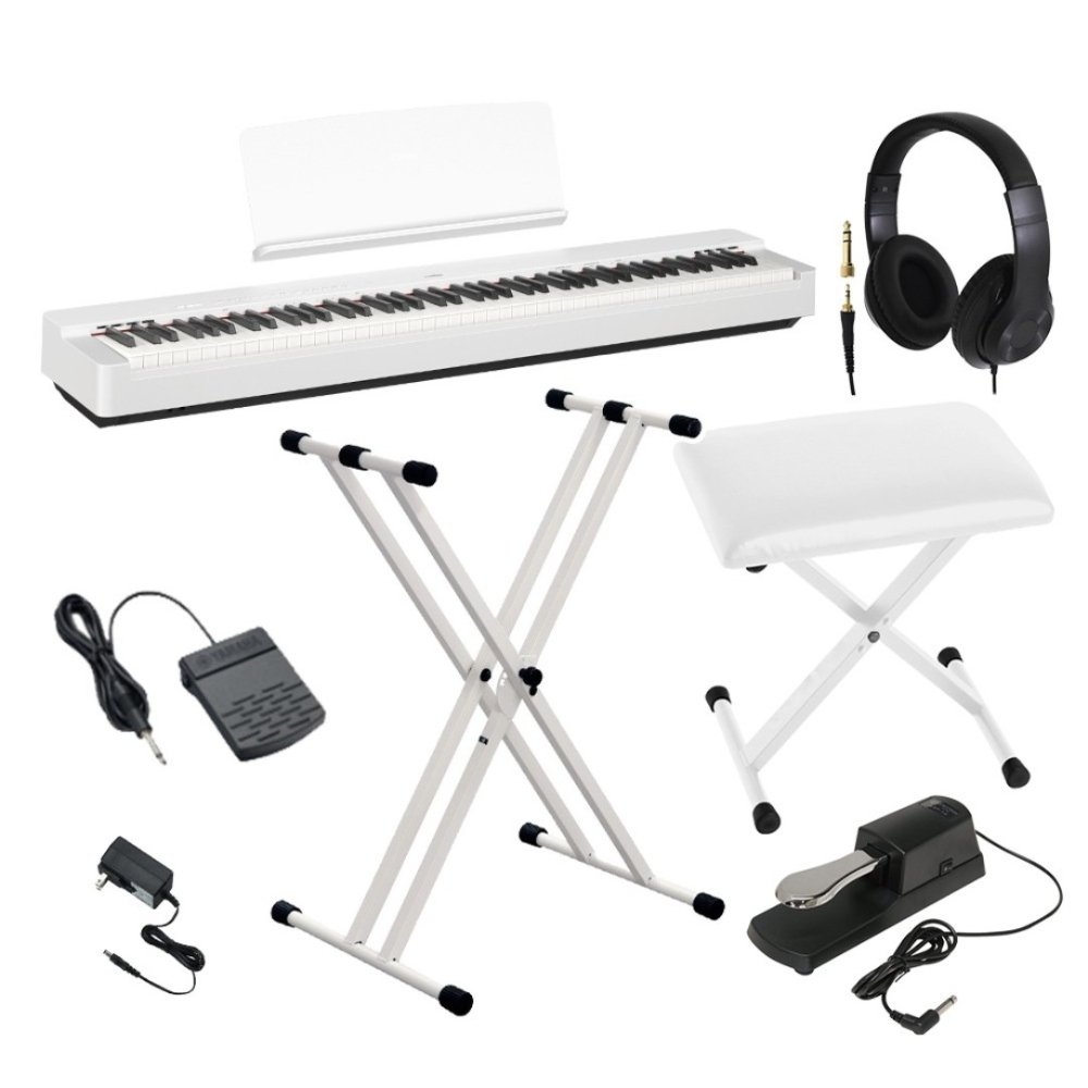 [해외] 야마하 YAMAHA 디지털피아노 88키 P-225 올인원세트 (스탠드 의자 페달 헤드셋)
