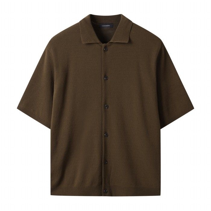 Brown Soft Half Sleeve Cardigan_CWWAM25311BRX