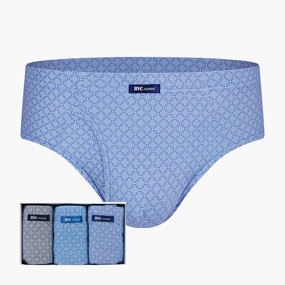BYC 시원한 인견 남성 맥시 삼각 팬티 3매 세트 MRI1004