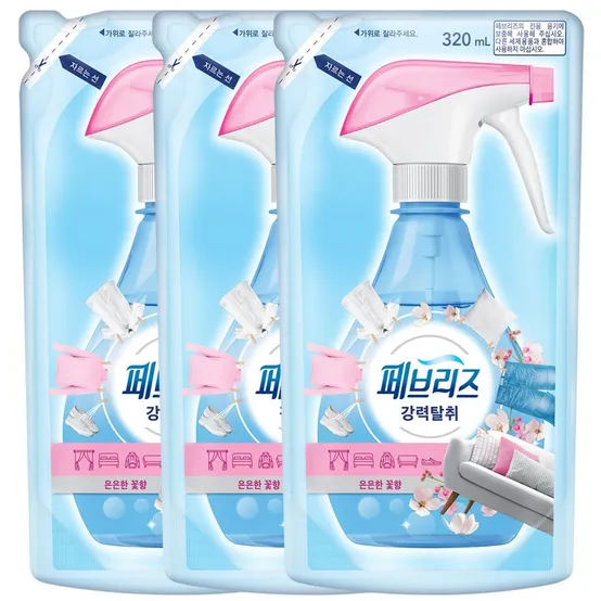 페브리즈 섬유탈취제 리필 320mlX3개 은은한 꽃향