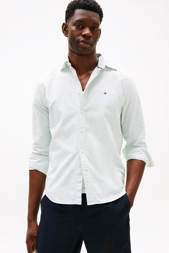 [롯데백화점] 타미힐피거 남성 [Asian regular fit] 헤리티지 스트라이프 셔츠(T12F6WSH012MT20CD)EB