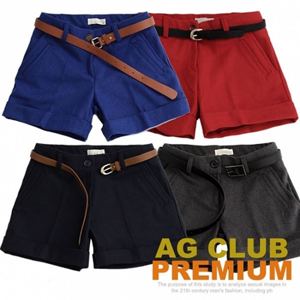 AG CLUB AG DDAK 모직지오3부 반바지 핫팬츠 여성