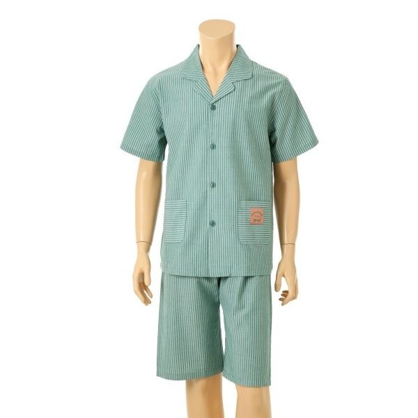 비너스 [모다아울렛][비너스]선염 서커 스트라이프 파자마 남자 상하의 세트(SPA2601M)_CA 천안아산점