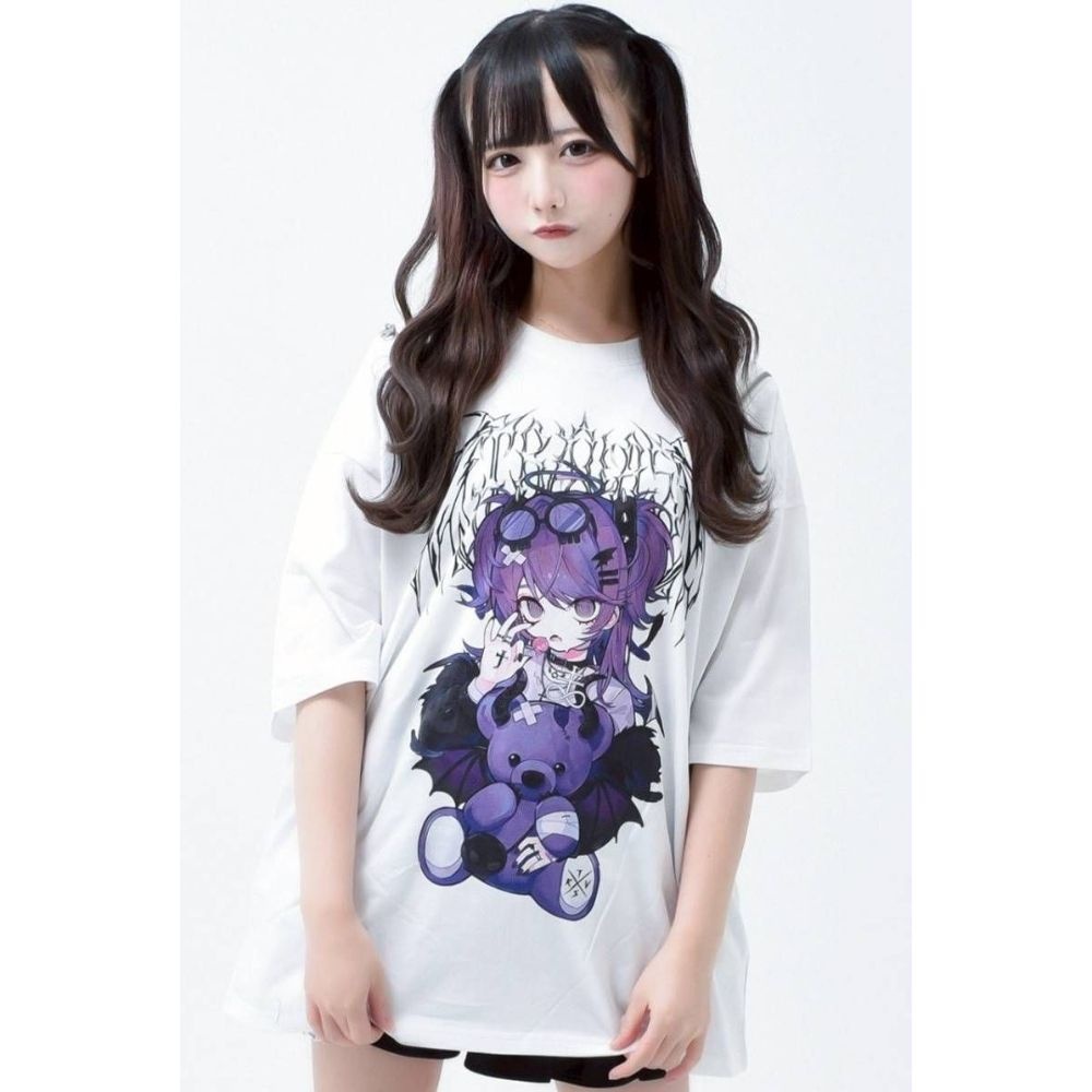 [해외] 트라바스도쿄 TRAVAS TOKYO ZIP 티셔츠 데빌 White