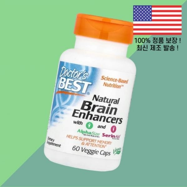 Doctor's Best [해외] 닥터스베스트 내추럴 두브레인 식물성 베지캡슐 60정 Doctor's Best Natural Brain Enhancers 60 Veggie Caps