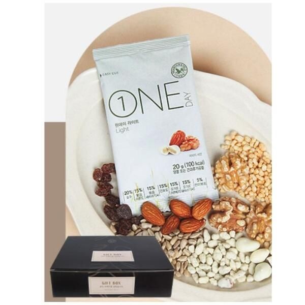 [셀러허브 식품] 산과들에 명절 선물세트 견과류 원데이라이트 50봉