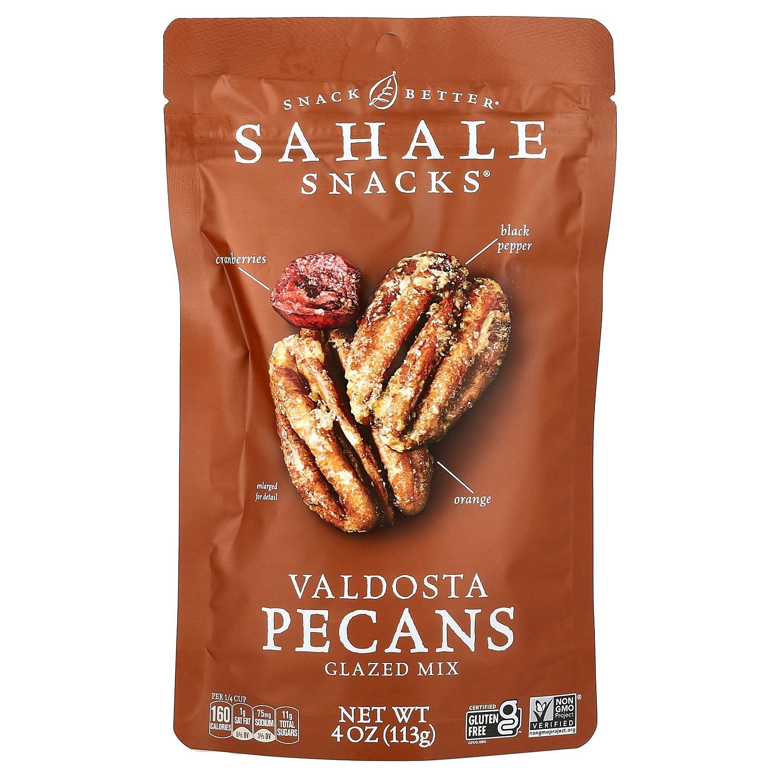 Sahale Snacks [해외] 사할레 스낵 글레이즈드 믹스 발도스타 피칸 4온스 113g Sahale Snacks Glazed Mix Valdosta Pecans 4oz
