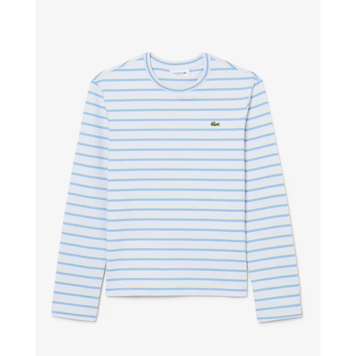 라코스테 <매장정품> 라코스테 브랜드관 26SS 여성 멀티 스트라이프 긴팔 티셔츠 TF7573-56G 4BI(블루) 193444