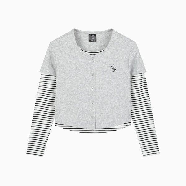 브랜디드라이프스타일코리아㈜ [행텐주니어 (패플)] [행텐주니어]행텐틴즈 여아 라운드넥 레이어드 티셔츠_053(14570-131-414-31)