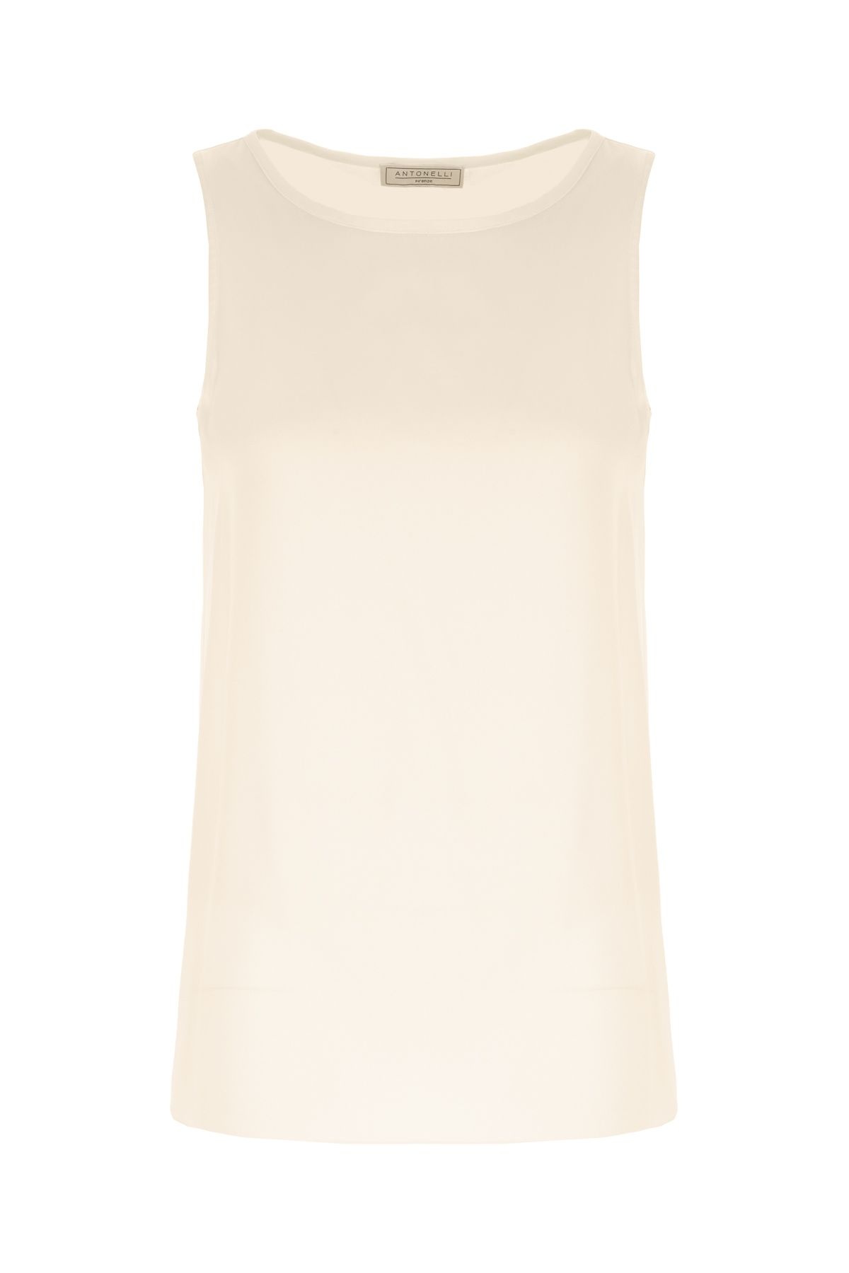 안토넬리 피렌체 25SS Antonelli Firenze 아이보리 stretch 실크 탑 PERUGIA251107