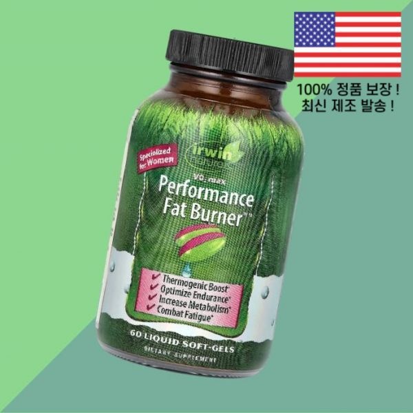 Irwin Naturals [해외] 어윈 내추럴스 V02 맥스 퍼포먼스 팻 버너 60 액상 리퀴드 소프트젤 캡슐 60개입 Irwin Naturals Max Performance Fat Burner Liqu