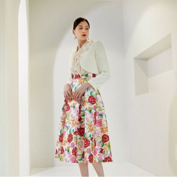 절개라인 플레어 스커트 (MYAAWS2210 MX)IC