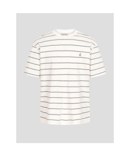 빈폴 BEANPOLE MEN 스트라이프 반소매 레이어드 티셔츠 아이보리BC5742C550 136493