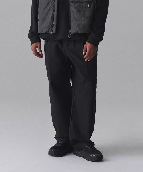 MUSINSA STANDARD MUSINSA STANDARD 시티 레저 CN 원 턱 와이드 밴딩 팬츠 블랙 MMDPC9Z07-BK 959261
