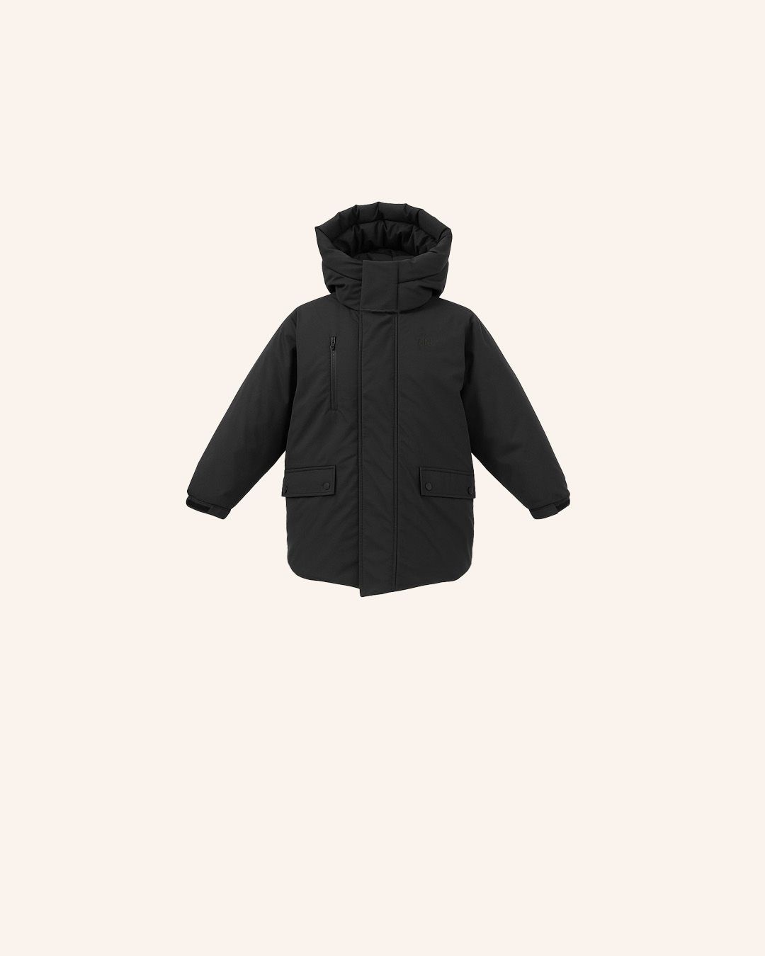 아베크미엘 CRU크루 베이직 푸퍼 패딩자켓 블랙 아베크미엘