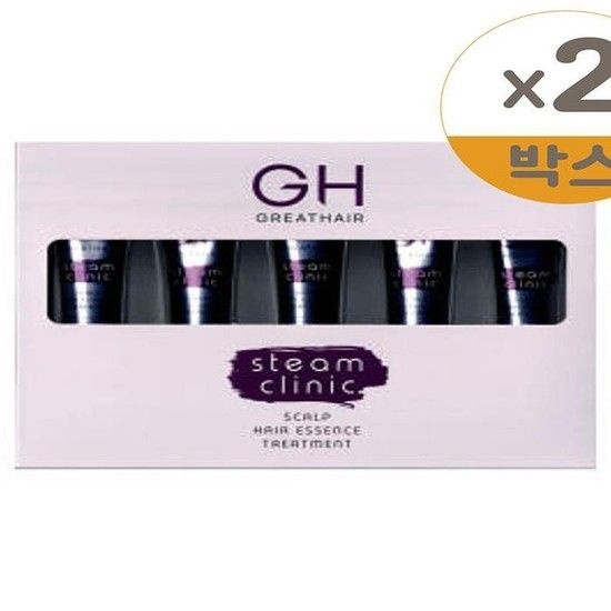 GH 그레이트헤어 스팀 클리닉 스칼프 헤어에센스 노워시 트리트먼트 15ml 5개 세트 2개(SH)