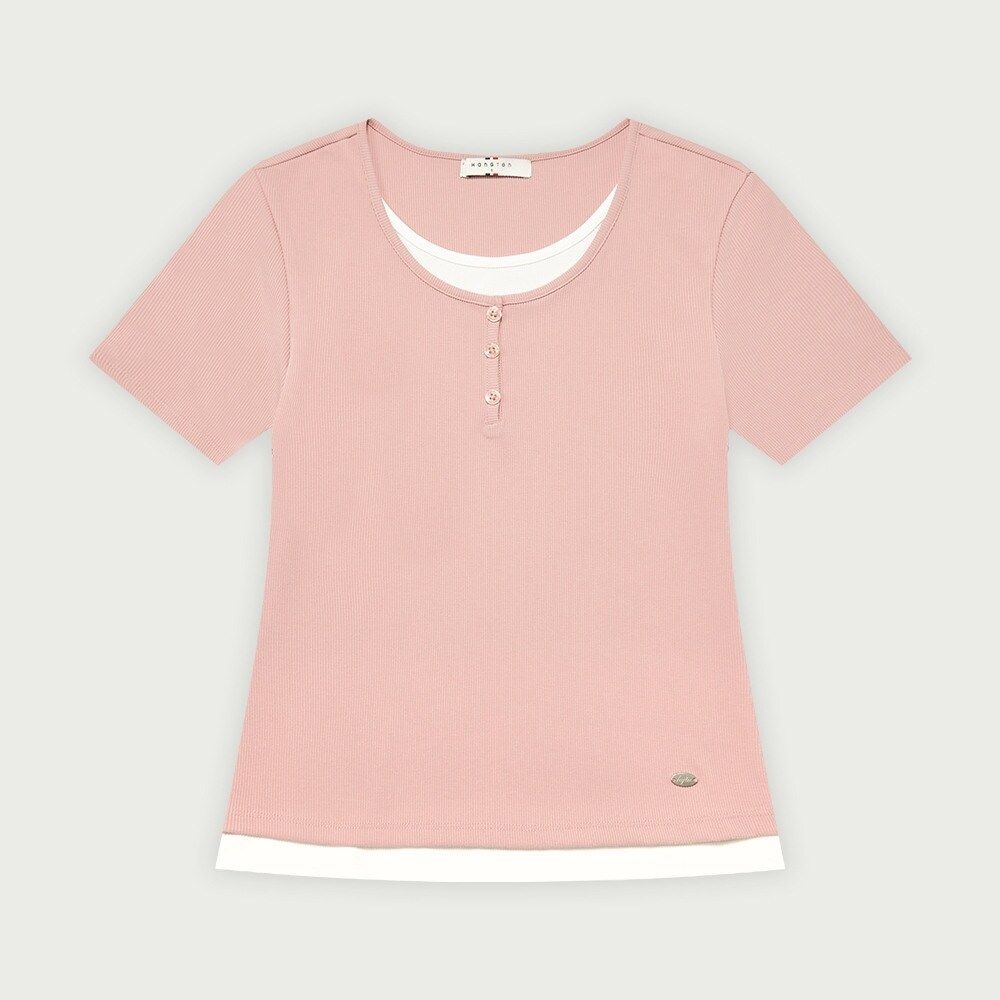 [행텐] 여성 웨일 헨리넥 레이어드 티셔츠533(10520-131-431-02)