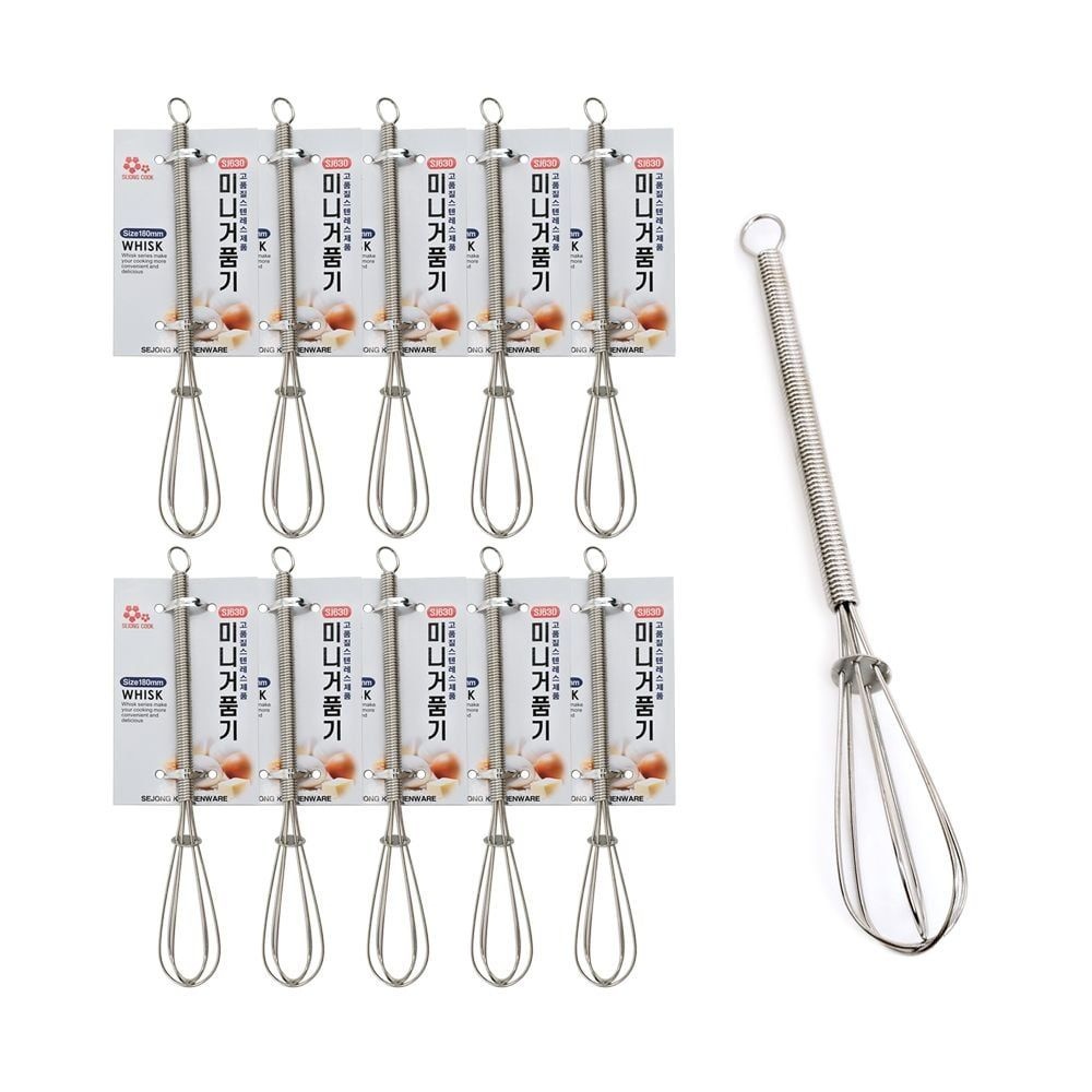 세종키친 세종 180 스텐 미니거품기(10개) 24x180mm 스텐거품기