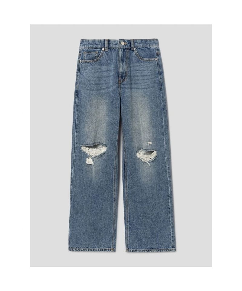 8SECONDS <매장정품> 에잇세컨즈 8SECONDS 데미지 스트레이트 경량데님 블루 356321CMFP 202821