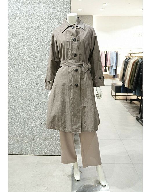 지고트 지고트 벨티드 버튼 플레어 트렌치 코트 JS3B0TC511 502218
