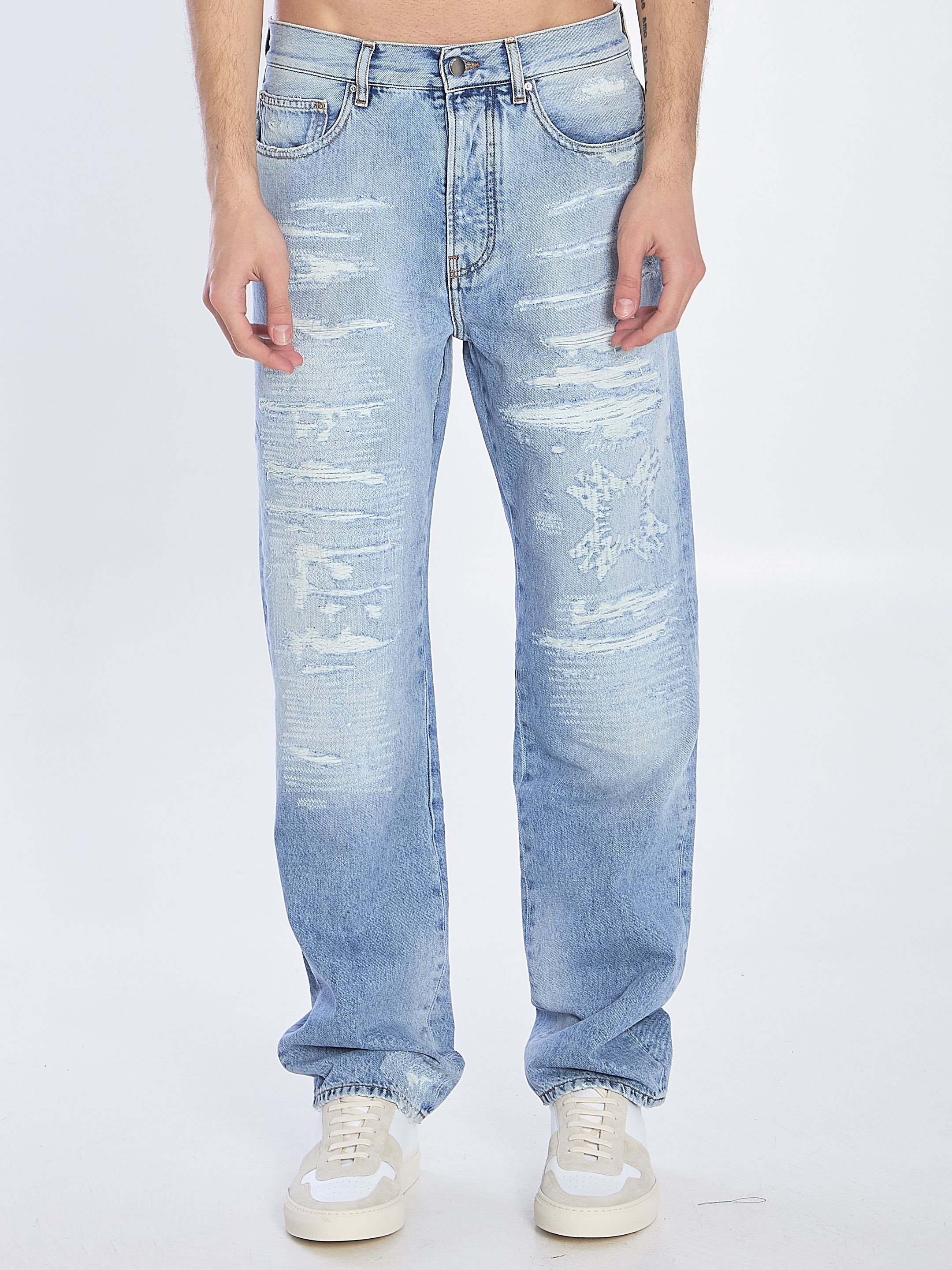 아미리 25SS AMIRI MA Quad Repaired jeans AMDNGH1070DENIM