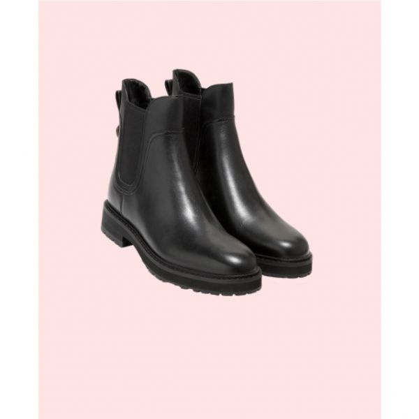 콜 한 콜 한 그린WICH WP 소가죽 레더 블랙 여성 여자 우먼스 워터프루프 부츠 워커 신발 Width C 굽높이 1.3cm 4304519