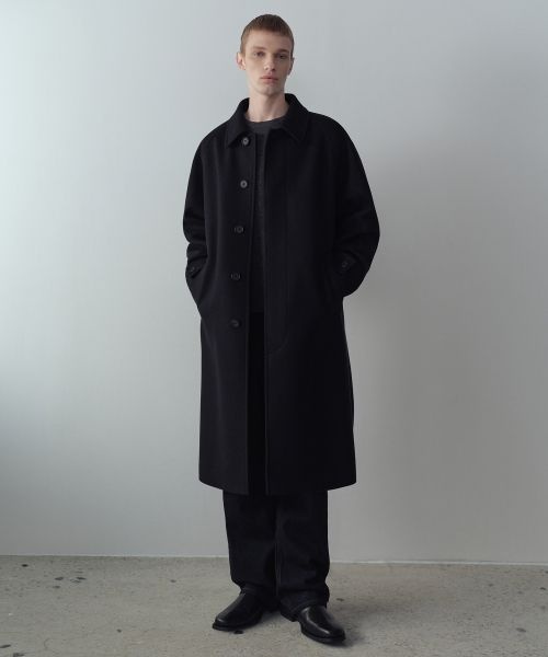 MUSINSA STANDARD MUSINSA STANDARD FORTEX 펠트 오버사이즈 발마칸 코트 [네이비]