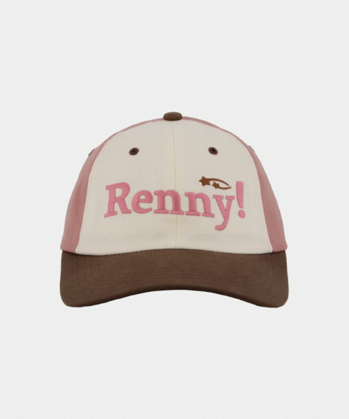 RENNYRENNIE RENNYRENNIE RENNY THREE TONE LOGO BALL CAP EARTH AND PINK
