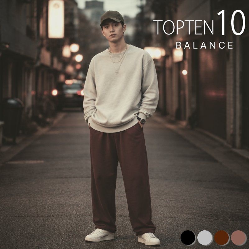 [탑텐 밸런스]탑텐 밸런스 MBG5PT1906BK 남자 스쿠바 스트레이트 팬츠 블랙 운동복 : 롯데ON
