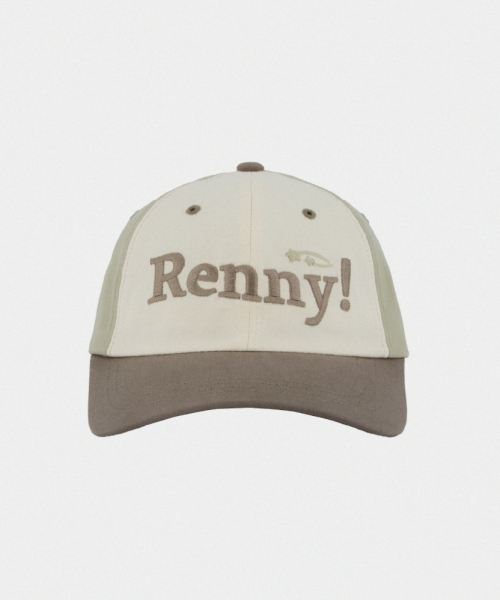 RENNYRENNIE RENNYRENNIE RENNY THREE TONE LOGO BALL CAP MOCHA AND MOUSSE