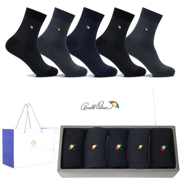 두오코닥스 [아놀드파마] 남성정장양말 중목 5족선물세트 AP5546 남자양말선물세트