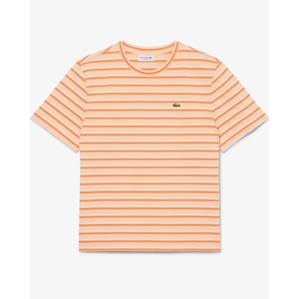 <매장정품> 라코스테 (여성) 26SS 멀티 스트라이프 반팔 티셔츠 TF7574-56G 4AW (오렌지블라썸) 193796