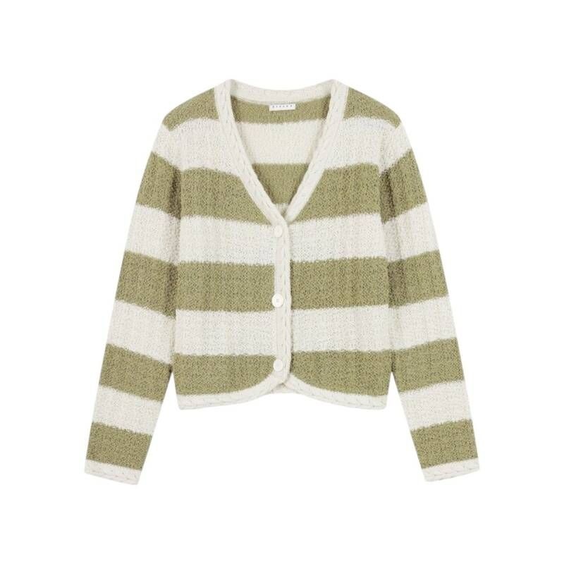 시슬리 <매장정품> SISLEY 시슬리 케이블 배색 스트라이프 가디건 SAKCE3541 1407259