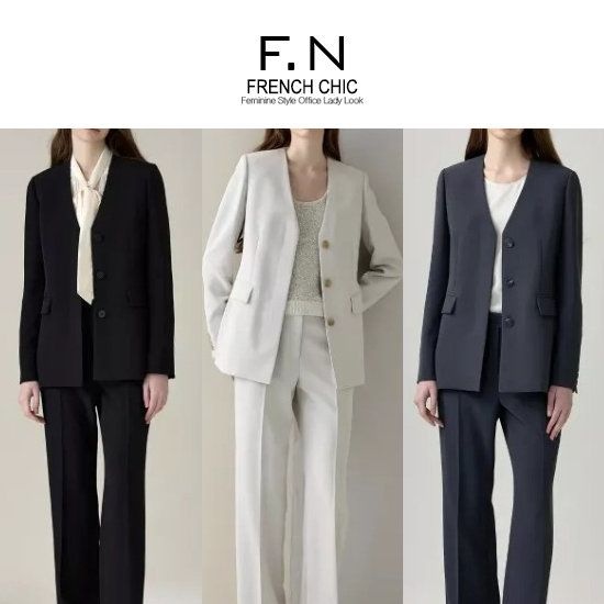 에프엔 F.N 클린 노카라자켓+이너탑 S251 1180978