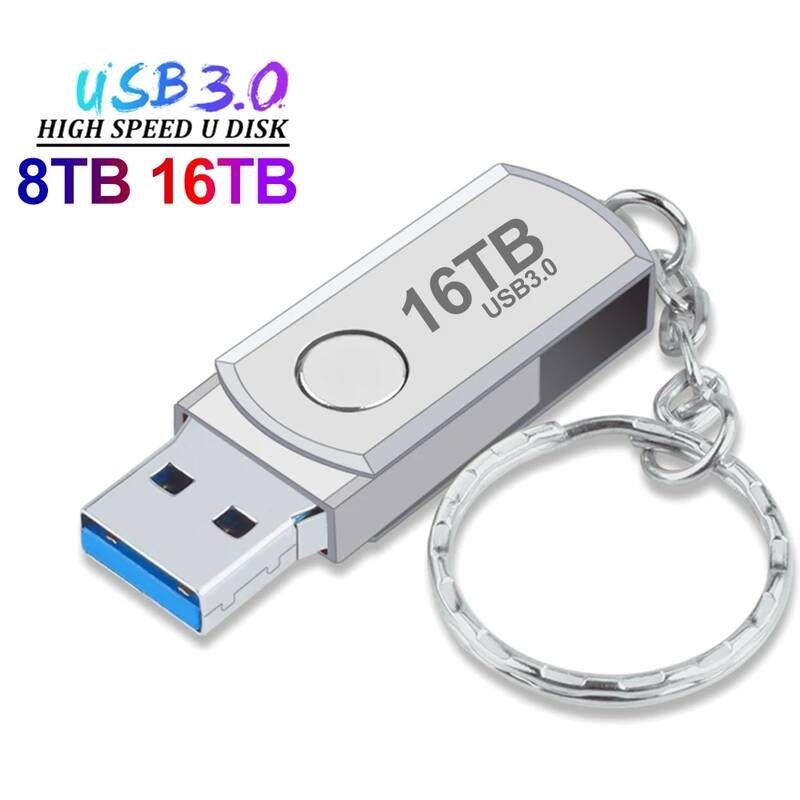 [해외] 노트북 멀티포트 C타입 슈퍼 메탈 펜 드라이브 Cle USB 플래시 8TB 4TB 메모리 3.0 2TB 휴대용 SSD 디스크 선물 무료 배송