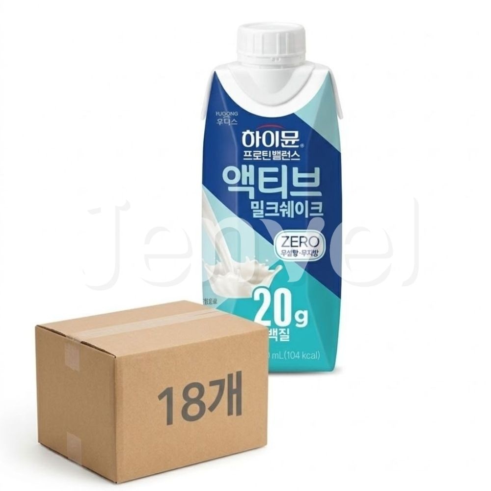 하이뮨 프로틴 밸런스 액티브 밀크쉐이크 ZERO 250ml 18개 단백질 음료 (250ml x 18개)