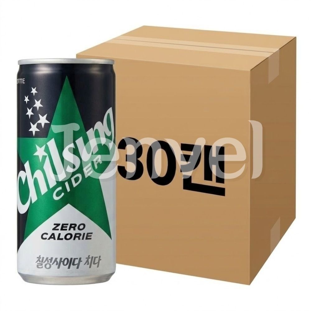 칠성사이다 제로 210ml 30개 한박스 무설탕 탄산 캔음료 제로칼로리 (210ml x 30캔)