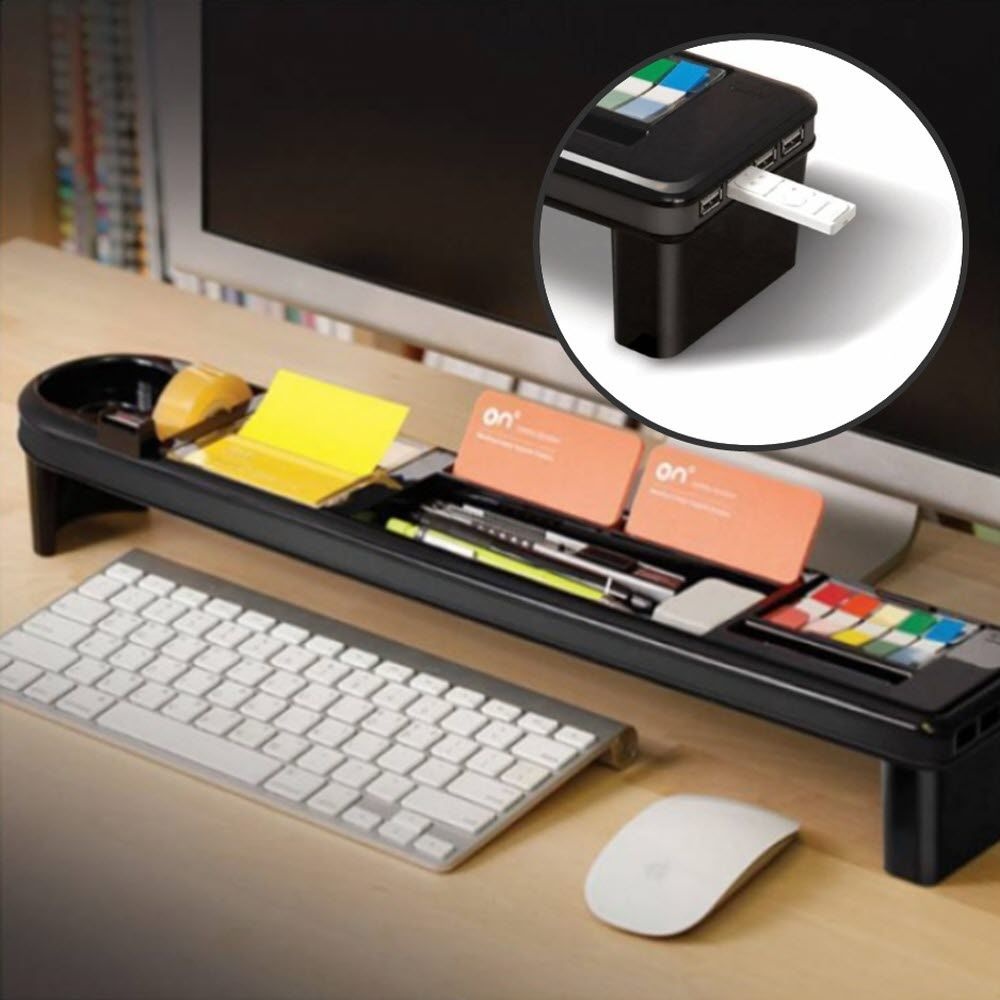 3M USB 모니터선반 데스크오거나이저 데스크정리함