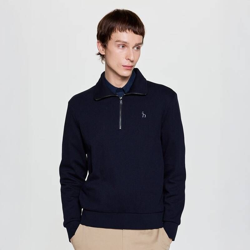 헤지스 <매장정품> HAZZYS 헤지스 남성 골지패턴 하프집업 맨투맨 HZTS5D404N2 1374802