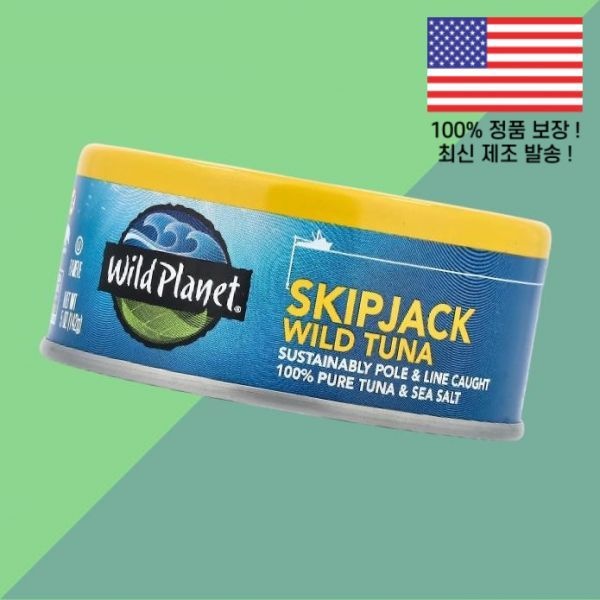 Wild Planet [해외] 와일드 플래닛 가다랑어 참치 5온스 142g Wild Planet Skipjack Tuna 5oz