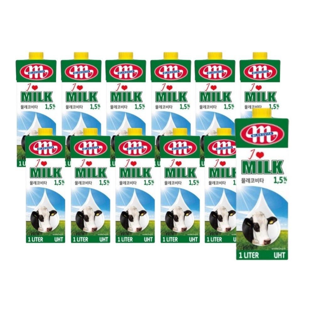 믈레코비타 저지방 수입멸균우유 아이러브밀크 폴란드 우유 1000ml x 12개(1박스)