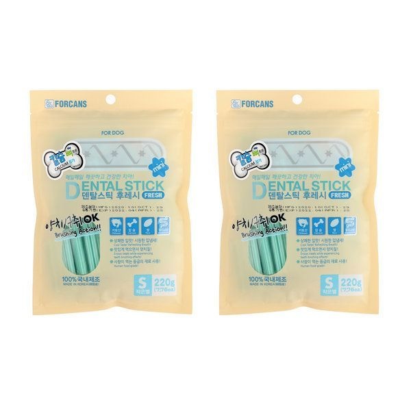 포켄스 덴탈스틱후레시 칼슘 작은별 220g x 2개