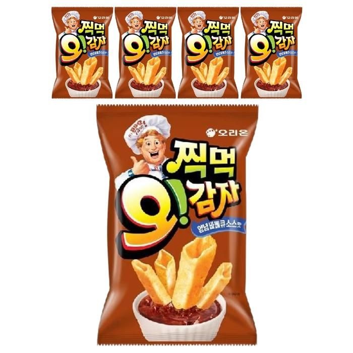 오리온제과 찍먹 오감자 양념바베큐소스맛 136g 5개