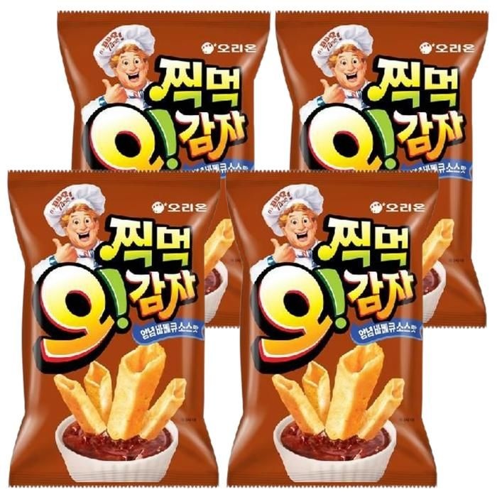오리온제과 찍먹 오감자 양념바베큐소스맛 136g 4개