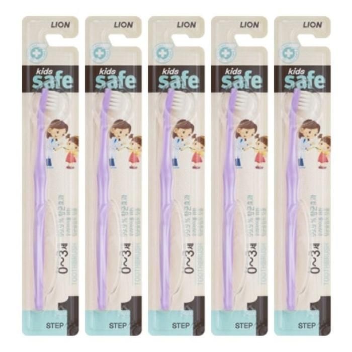 [아우트_63]칫솔 키즈세이프칫솔 0~3세 1단계 5개입 (ONECOLOR/FREE)